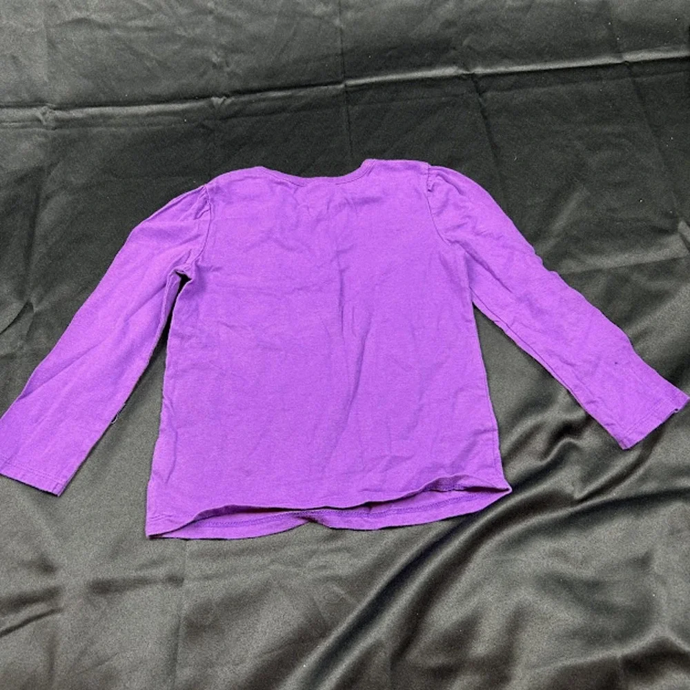 Old Navy Girls Plain Purple Long Sleeve Shirt Size 4T